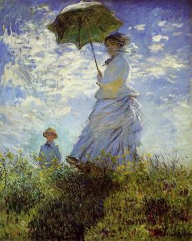 Claude Oscar Monet : The Walk, Woman with a Parasol